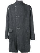 Transit - Double Breasted Coat - Men - Linen/flax - L, Grey, Linen/flax