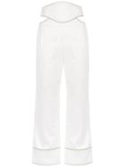 Framed Double Layer Trousers - White