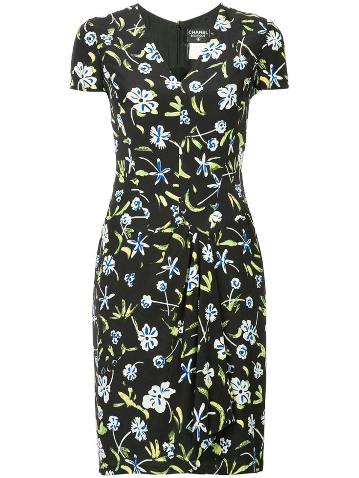 Chanel Vintage Chanel Short Sleeve One Piece Dress - Black