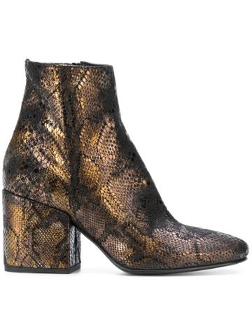 Fausto Zenga Snakeskin Effect Boots - Metallic