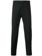 Les Hommes Cropped Slim Fit Trousers - Black