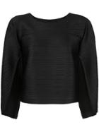 Pleats Please Issey Miyake Tucked Bounce Blouse - Black