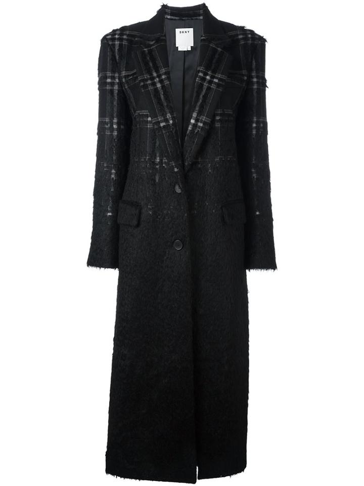 Dkny Long Checked Coat