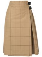 Macgraw Commentary Kilted Skirt - Brown