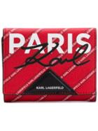 Karl Lagerfeld K/city Paris Medium Wallet - Red