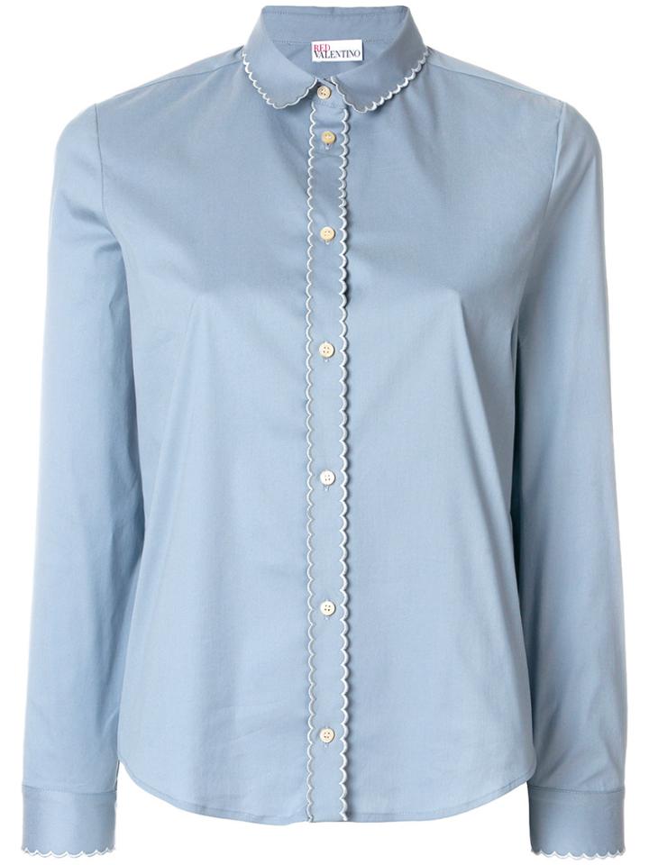 Red Valentino Scalloped Trim Blouse - Blue