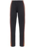 Wales Bonner Palms Crochet-striped Track Pants - Black