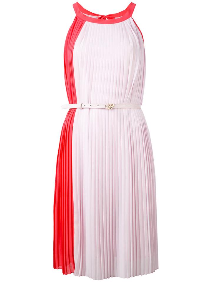 Pleated Sleeveless Dress - Women - Polyester - 40, Pink/purple, Polyester, Blumarine