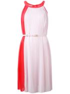 Pleated Sleeveless Dress - Women - Polyester - 40, Pink/purple, Polyester, Blumarine
