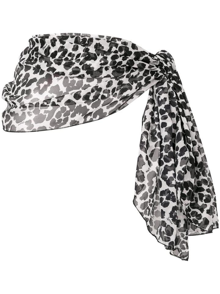 Fisico Leopard Print Pareo - Black
