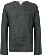 Comme Des Garçons Shirt Cut Out Panel Knit Jumper - Grey