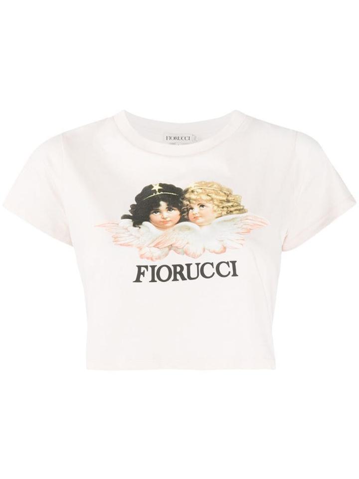Fiorucci Vintage Angels Cropped Top - Neutrals
