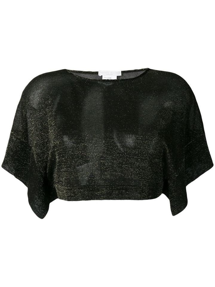 Fabiana Filippi Cropped Shimmer Blouse - Black