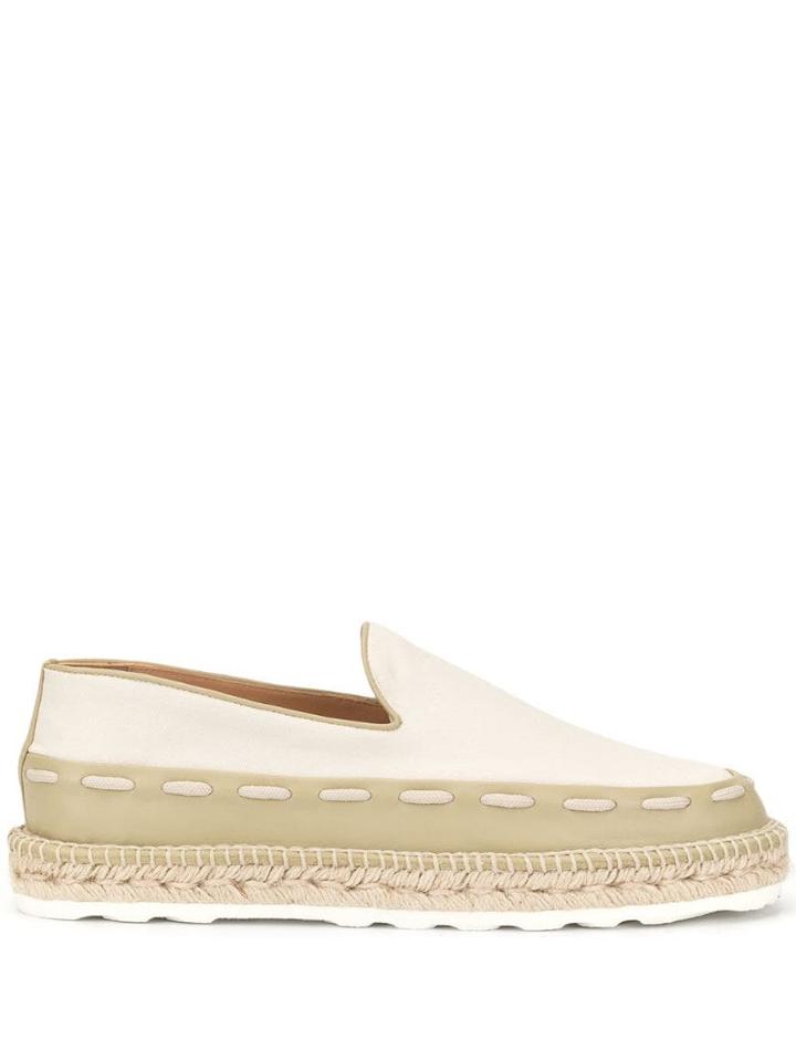 Bottega Veneta Lacing Detail Espadrilles - White