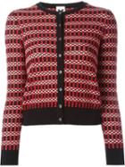 M Missoni Contrast Trim Plaid Button Down Cardigan, Women's, Size: 44, Black, Cotton/polyamide/polyester/viscose