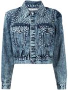 Alice+olivia - Studded Denim Jacket - Women - Cotton - L, Blue, Cotton