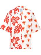 Prada Heart Print Shirt - White