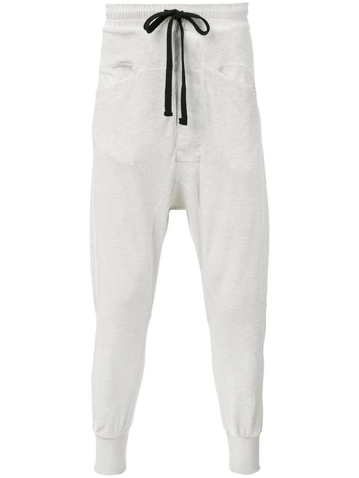 Thom Krom Drop-crotch Track Pants, Men's, Size: Xs, Grey, Cotton
