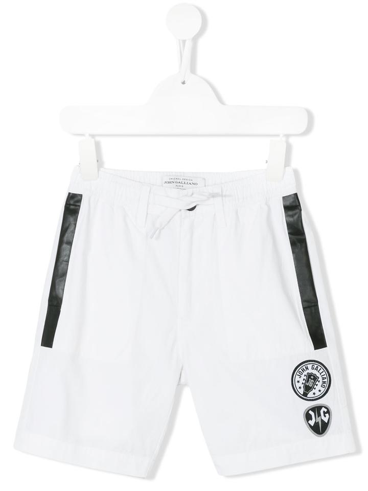 John Galliano Kids - Drawstring Shorts - Kids - Cotton - 6 Yrs, White