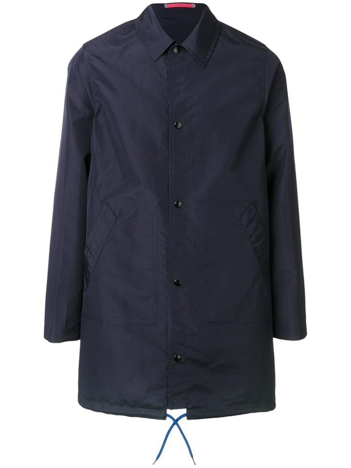 Ps By Paul Smith Classic Collar Coat - Blue