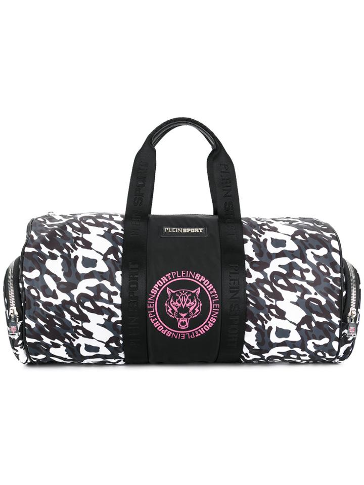 Plein Sport Leopard Print Sports Holdall - Black