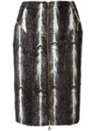 Christian Dior Vintage Faux Fur Skirt, Women's, Size: 38, Grey