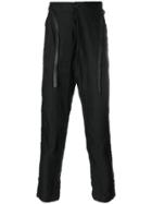 Transit Drop-crotch Tapered Trousers - Black