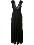 Msgm - Frill Trim Dress - Women - Polyester - 42, Black, Polyester