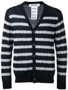Anrealage Striped Cardigan, Men's, Size: 48, Black, Silk/rayon/cotton