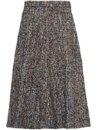 Miu Miu Bouclé Tweed Skirt - Grey