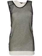 Ann Demeulemeester Layered Asymmetric Tank Top - Black