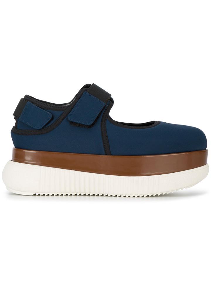 Marni Blue Flatform 60 Mary Janes