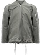 08sircus Drawstring Bomber Jacket, Men's, Size: 5, Green, Linen/flax/nylon