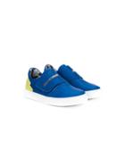 Roberto Cavalli Kids Strapped Sneakers - Blue
