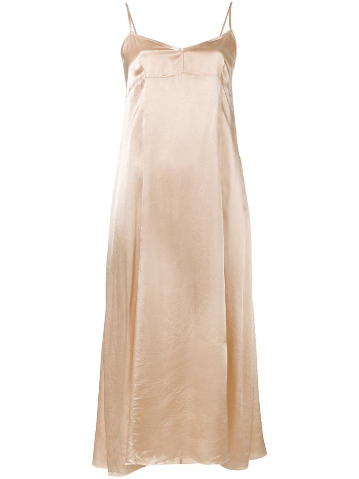 Forte Forte Spaghetti Straps Midi Dress, Women's, Size: I, Nude/neutrals, Viscose