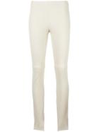 Plein Sud Slim-fit Trousers, Women's, Size: 38, Nude/neutrals, Leather