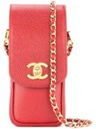 Chanel Pre-owned Chain Shoulder Phone Case - Red