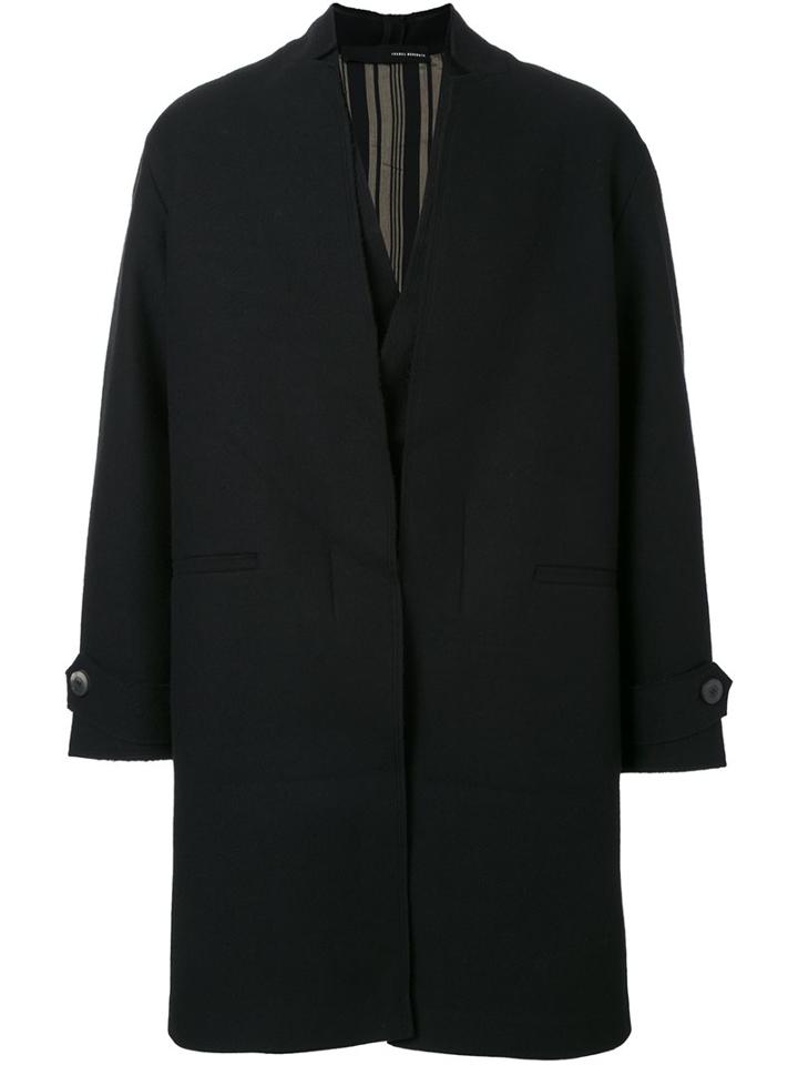 Isabel Benenato Oversized Coat, Men's, Size: 46, Black, Polyamide/mohair/yak/virgin Wool