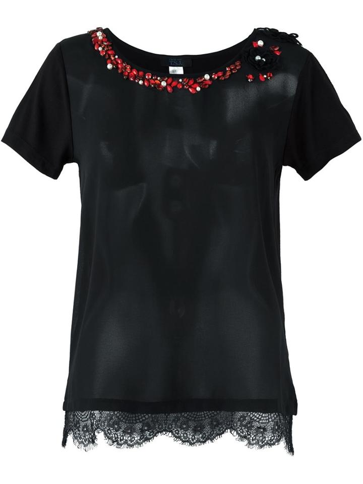 Twin-set Gem Stone Embellished T-shirt