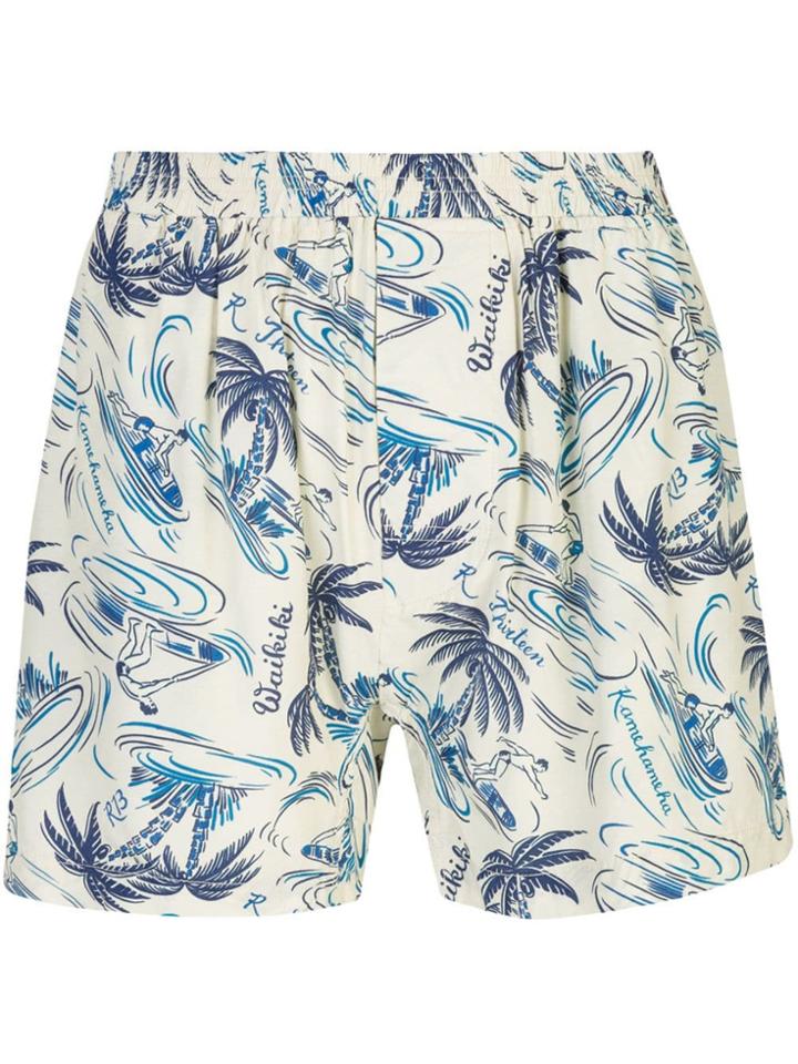 R13 Surfer Printed Shorts - Yellow