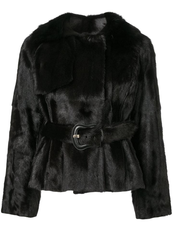 Fendi Vintage Belted Jacket - Black