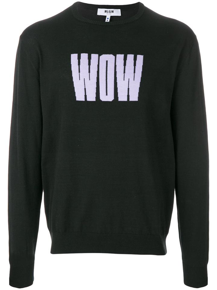 Msgm Wow Sweater - Black