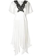 Self-portrait Handkerchief Midi Dress - White