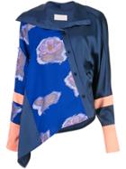Peter Pilotto Panelled Fil Coupé And Satin Shirt - Black