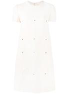 Valentino - T-shirt Mini Dress - Women - Silk/virgin Wool - 42, Nude/neutrals, Silk/virgin Wool