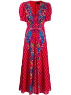 Saloni Scarlet Printed Dress - Red