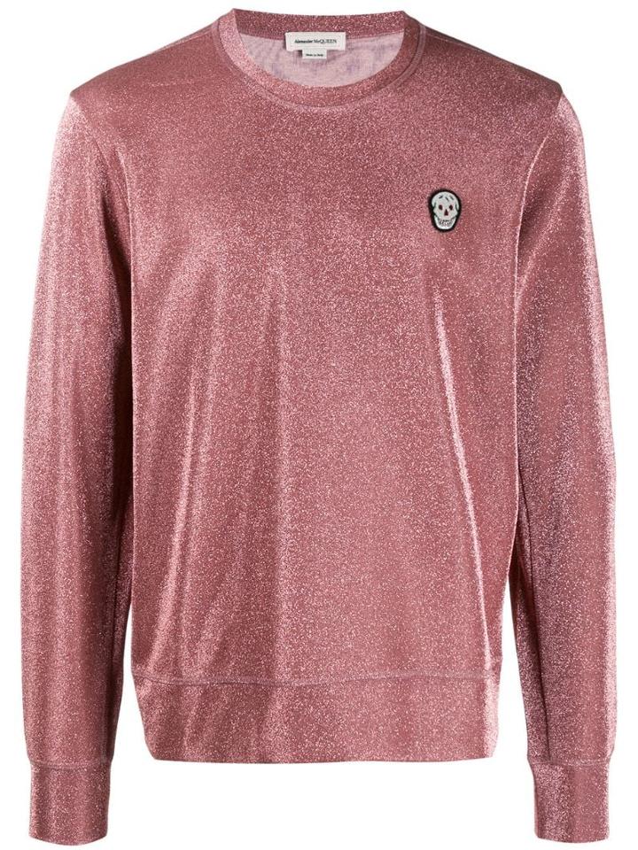 Alexander Mcqueen Skull Patch Sweatshirt - Pink