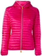 Save The Duck Hooded Puffer Jacket - Pink & Purple