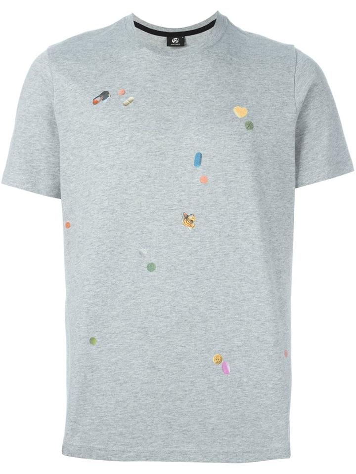 Ps By Paul Smith 'tablet' Print T-shirt, Men's, Size: Small, Grey, Cotton
