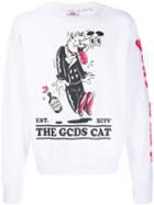 Gcds Cat Print Sweatshirt - White